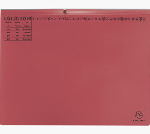 Exacompta 370303B - Conventional file folder - Carton - Red - 320 g/m² - 265 mm - 316 mm