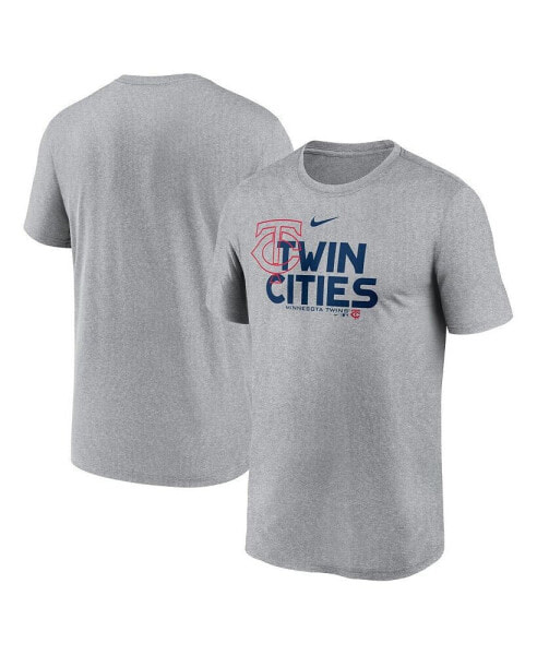 Men's Heathered Charcoal Minnesota Twins Local Rep Legend Performance T-shirt