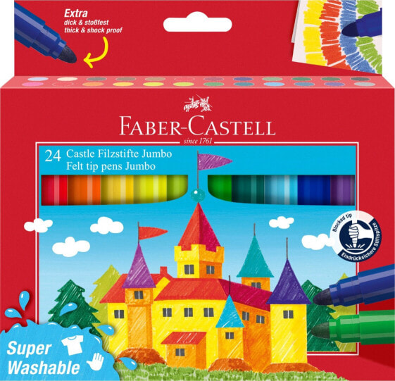 Faber-Castell Faber-Castell 154324 mazak Różne kolory 24 szt.