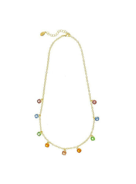 Rivka Friedman dangling Rainbow Crystal Necklace