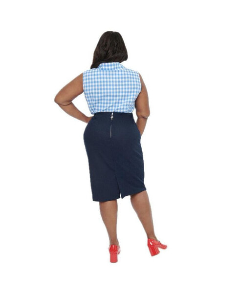 Plus Size 1950s Commuter Wiggle Skirt