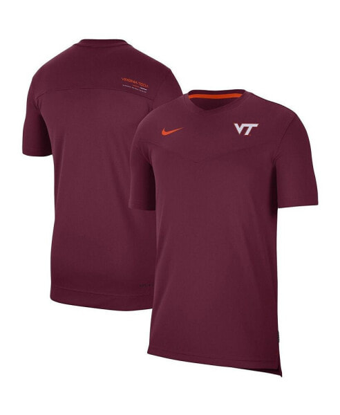 Men's Maroon Virginia Tech Hokies 2022 Coaches UV Performance T-shirt