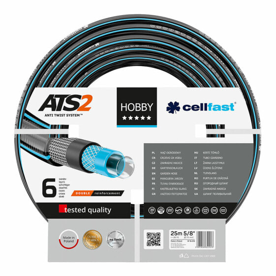 Шланг поливочный Cellfast Hobby Ats2 PVC 25 м Ø 15 мм 6 слоев