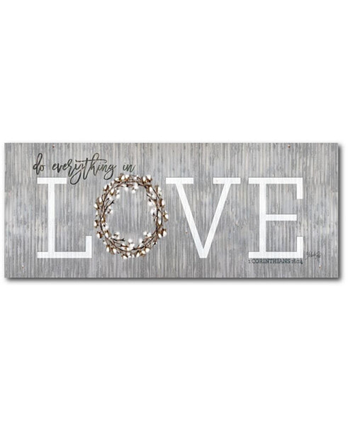 Love - Do Everything in Love Gallery-Wrapped Canvas Wall Art - 12" x 30"