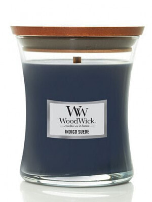 Ароматическая свеча Woodwick Indigo Suede 85 г