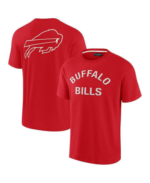 Men's and Women's Red Buffalo Bills Super Soft Short Sleeve T-shirt