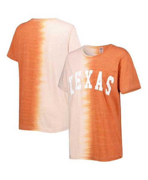 Women's Texas Orange Texas Longhorns Find Your Groove Split-Dye T-shirt