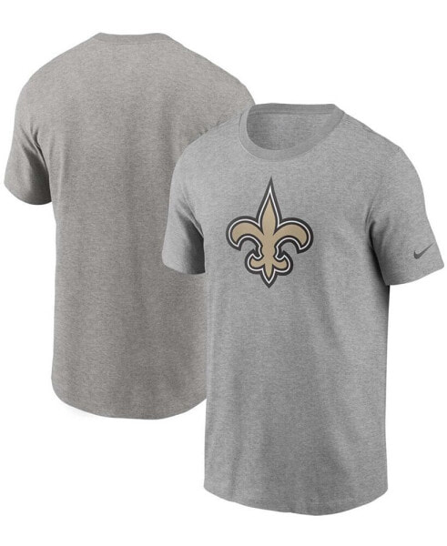 Men's Heathered Gray New Orleans Saints Primary Logo T-shirt