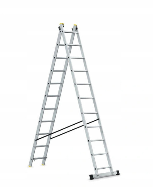 Awtools Алюминиевая лестница 2x11 150 кг многофункциональная 2-часть