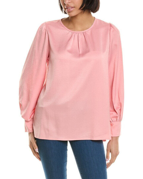 Brook + Lynn Puff Sleeve Top Women's Pink S