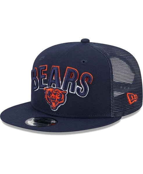 Men's Navy Chicago Bears Grade Trucker 9FIFTY Snapback Hat