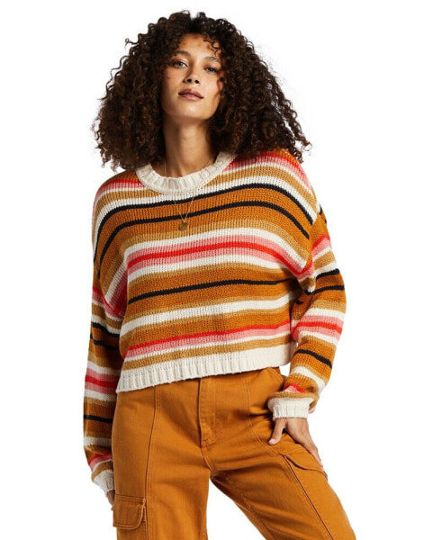 Juniors' So Bold Striped Crewneck Sweater