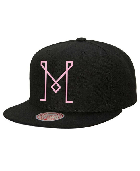 Men's Black Inter Miami CF Logo Snapback Hat