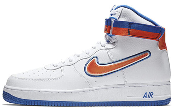 Nike Air Force 1 High Sport NBA White Team Orange Game Royal AV3938-100 Sneakers