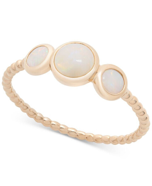 Opal Trio Bezel Statement Ring (1/2 ct. t.w.) in 14k Gold