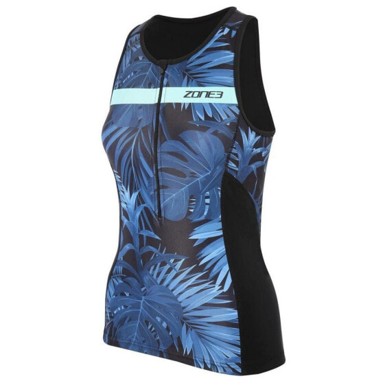 ZONE3 Activate+ Tropical Palm neoprene sleeveless T-shirt