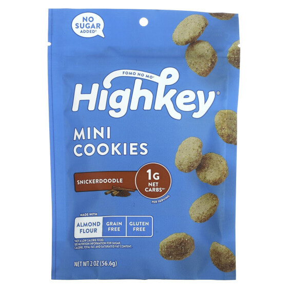 HighKey, Snickerdoodle, мини-печенье без сахара и глютена, 56,6 г (2 унции)