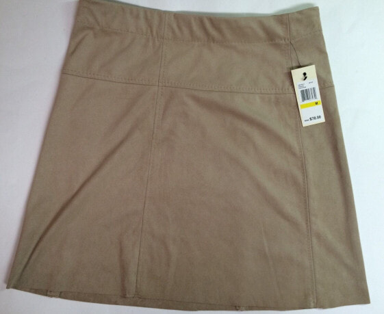STUDIO M Women's Micro Suede A Line Skirt Stone Size M