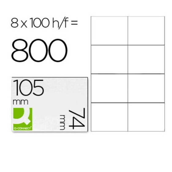 Клейкие этикетки Q-Connect KF10659 Белый 100 Листья 105 X 74 mm