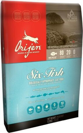 Сухой корм для кошек Orijen, 6 FISH, для взрослых, с рыбой, 0.34 кг