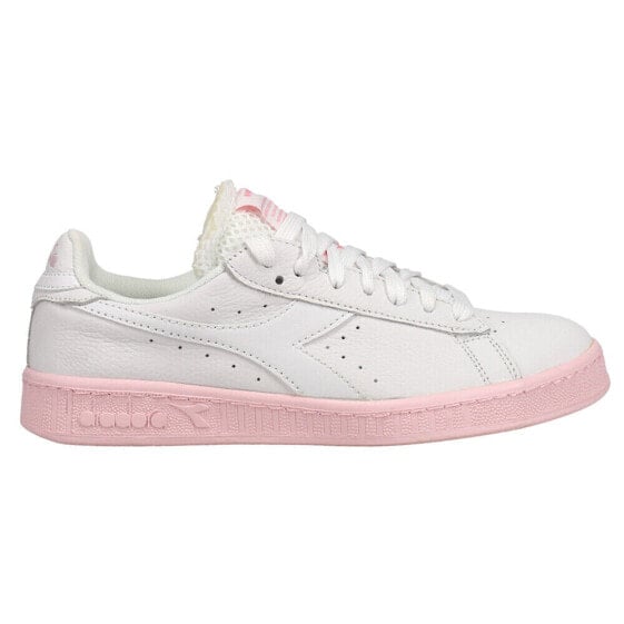 Diadora Game L Low Lace Up Womens Pink, White Sneakers Casual Shoes 177635-C002