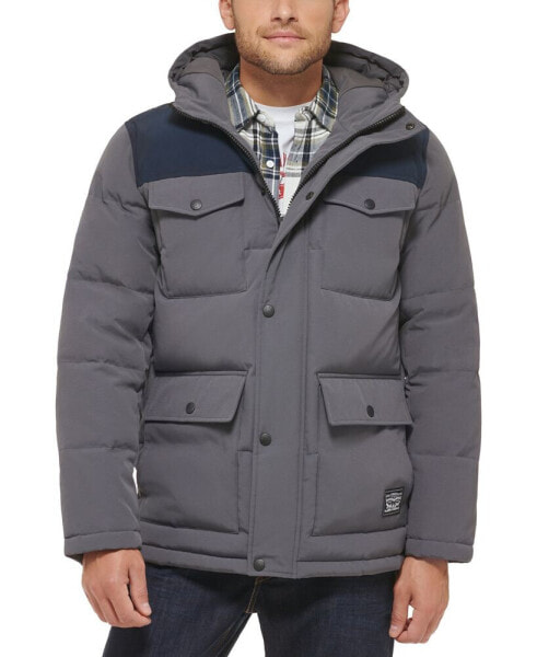 Levi’s® Men's Quilted Four Pocket Parka Hoody Jacket