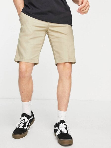 Dickies slim fit shorts in beige tan