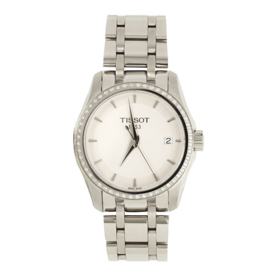 T035.210.61.011.00 Tissot Courtier White Dial Diamonds Set Bezel Ladies