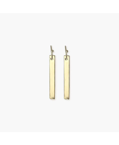 Sanctuary Project by Thin Bar Drop Earrings Gold