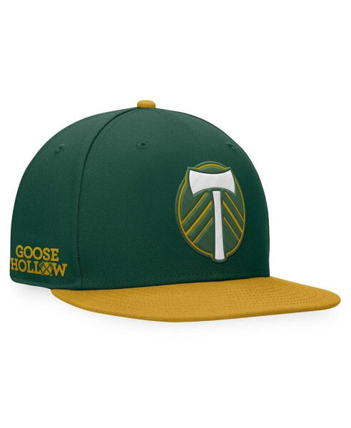 Бейсболка для мужчин Fanatics Portland Timbers Downtown зеленая, золотая