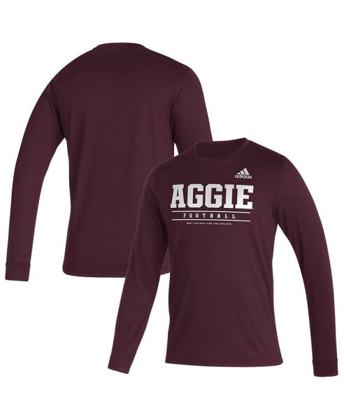 Men's Maroon Texas A&M Aggies Sideline Creator Practice AEROREADY Long Sleeve T-shirt