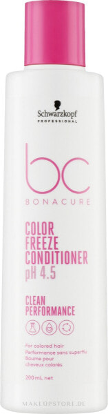 Conditioner für coloriertes Haar mit Weizenproteinen - Schwarzkopf Professional Bonacure Color Freeze Conditioner pH 4.5 200 ml