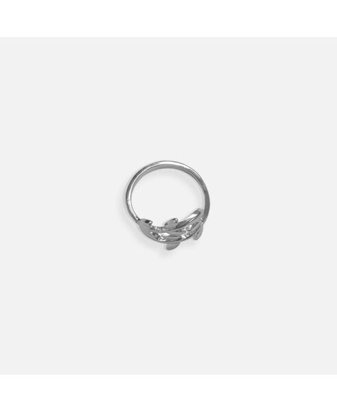 Sanctuary Project by Dainty Olive Branch Adjustable Ring Silver