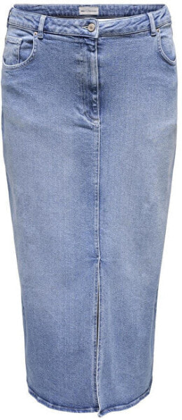 Юбка ONLY CARMAKOMA CARAYOE Light Medium Blue Denim