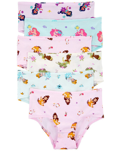 Toddler 6-Pack Disney Princesses Stretch Cotton Underwear 2-3