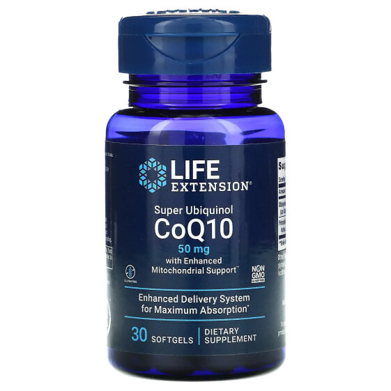 БАД Супер Убиквинол CoQ10 с улучшенной митохондриальной поддержкой, 100 мг, 30 капсул