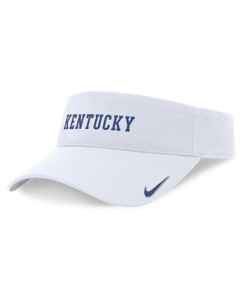 Men's and Women's White Kentucky Wildcats 2024 Sideline Fit Ace Visor