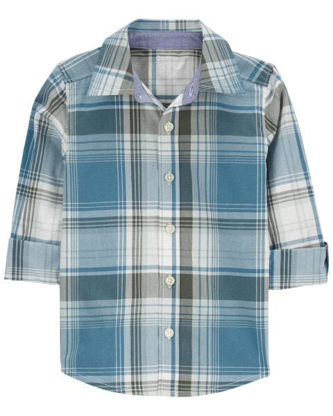 Toddler Plaid Button-Front Shirt 2T