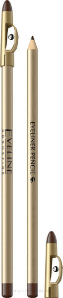 Augenkonturenstift mit Anspitzer - Eveline Cosmetics Eyeliner Pencil Brown