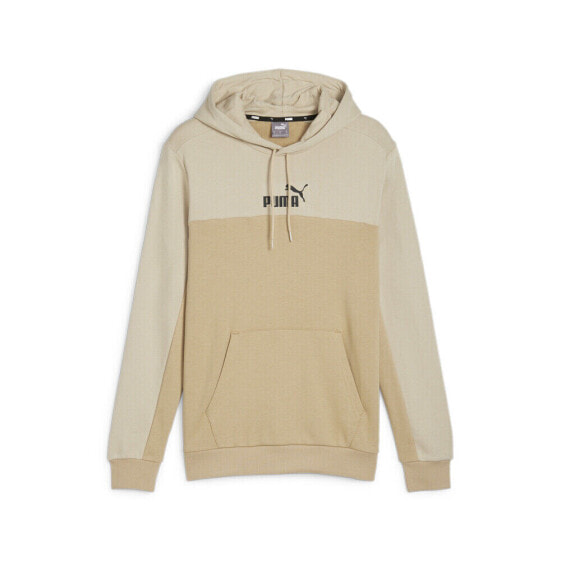 Puma Essentials Block Pullover Hoodie Mens Beige Casual Outerwear 84742883