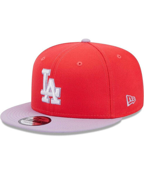 Men's Red, Purple Los Angeles Dodgers Spring Basic Two-Tone 9FIFTY Snapback Hat