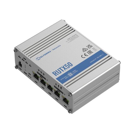 Teltonika RUTX50 - Wi-Fi 5 (802.11ac) - Ethernet LAN - 5G - Stainless steel - Portable router