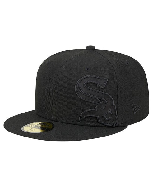 Men's Black Chicago White Sox Satin Peek 59FIFTY Fitted Hat