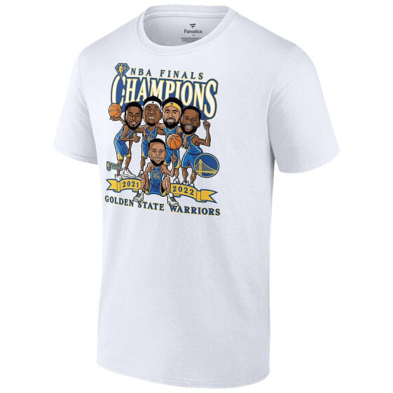 Men's White Golden State Warriors 2022 NBA Finals Champion Caricature T-Shirt