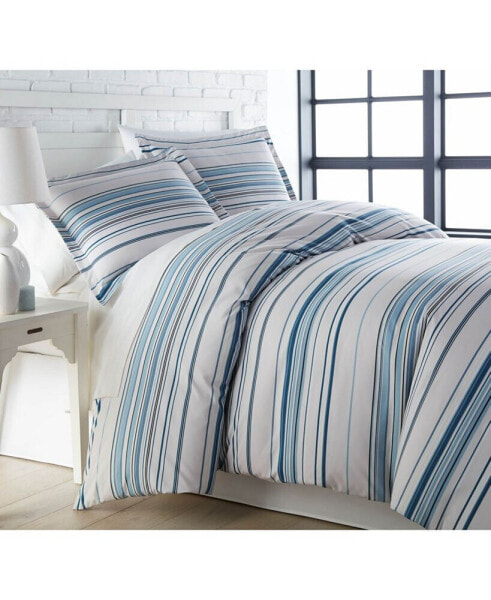 Coastal Stripes Ultra Soft 3 Pc. Duvet Cover Set, Full/Queen