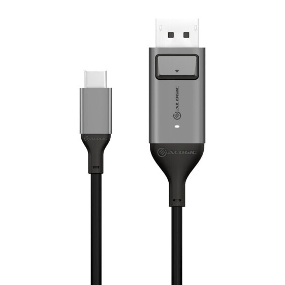 Alogic 1m Ultra USB-C (Male) to DP (Male) Cable - 4K @60Hz with LED (White) - 1 m - DisplayPort - USB Type-C - Male - Male - Straight