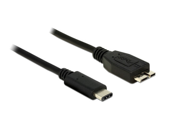 Аксессуар разъемов и переходников Delock USB 3.1 - 1м USB C - Micro-USB B - USB 3.2 Gen 2 (3.1 Gen 2) - мужской/мужской - черный.