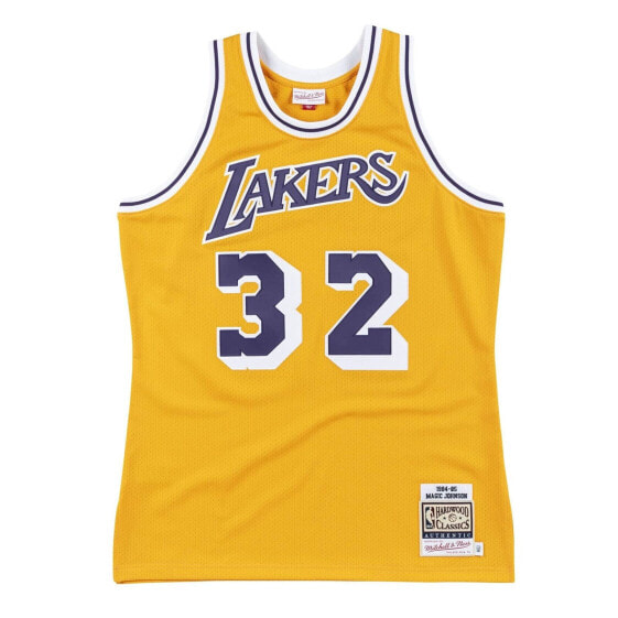 MITCHELL & NESS NBA AUTHENTIC HOME JERSEY LA LAKERS 84 MAGIC JOHNSON