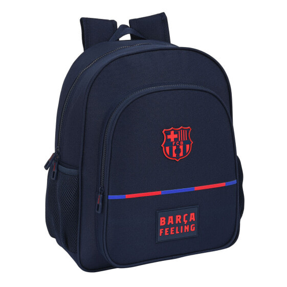Школьный рюкзак F.C. Barcelona Тёмно Синий (32 x 38 x 12 cm)