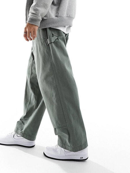 Obey bigwig baggy skate carpenter pants in green